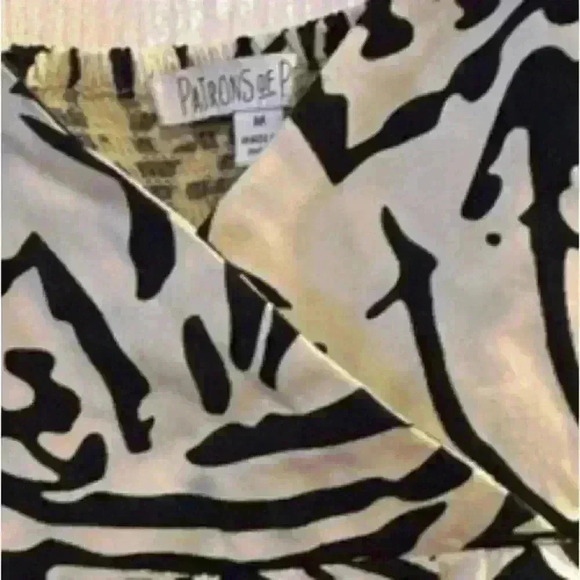 Patrons of Peace Women's M Black & cream Sleeveless Knee Length Dress - Picture 9 of 9